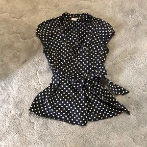 Polka Dot wrap shirt